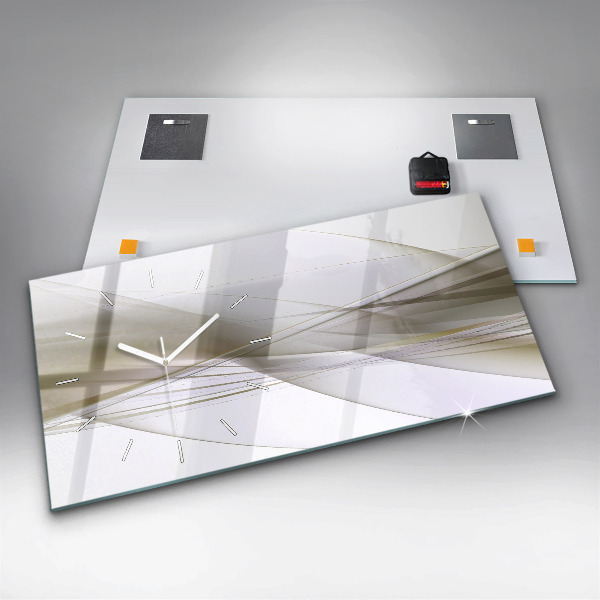 Zegar ścienny poziomy Jasna abstrakcja