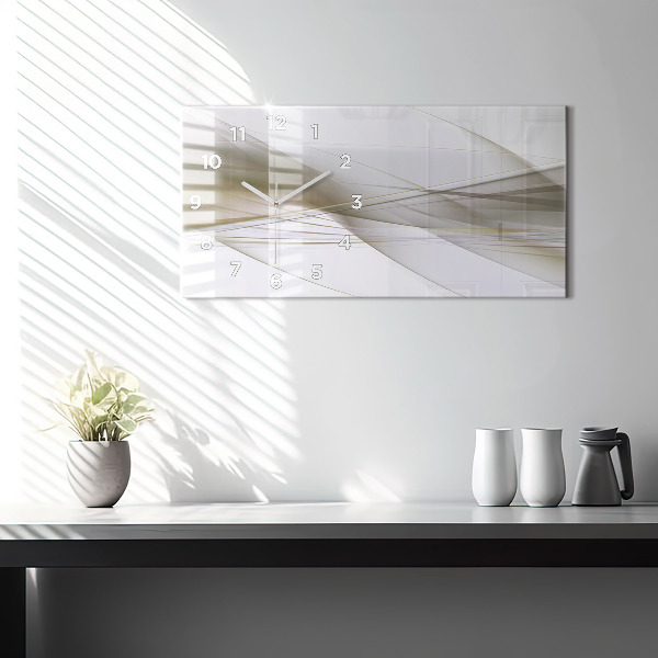 Zegar ścienny poziomy Jasna abstrakcja