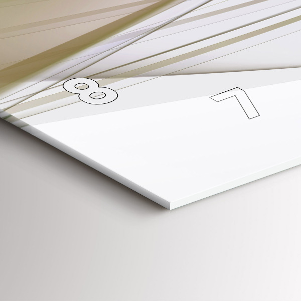 Zegar ścienny poziomy Jasna abstrakcja