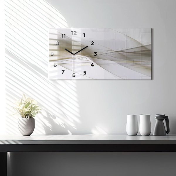 Zegar ścienny poziomy Jasna abstrakcja