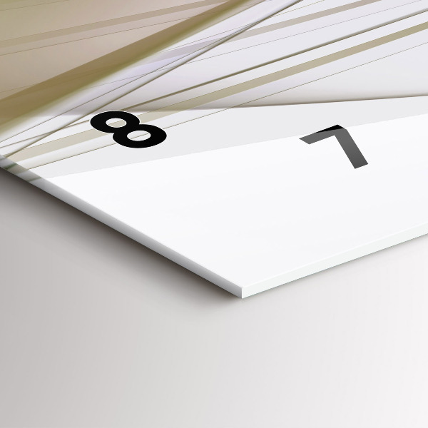 Zegar ścienny poziomy Jasna abstrakcja