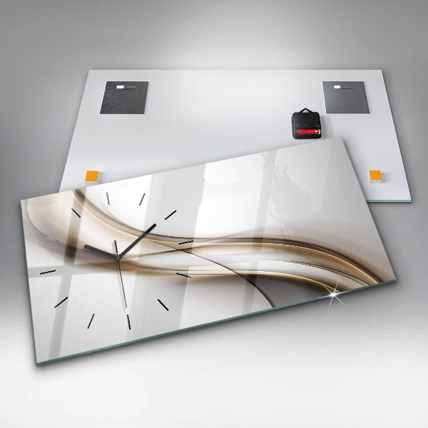 Zegar ścienny poziomy Linie abstrakcyjne