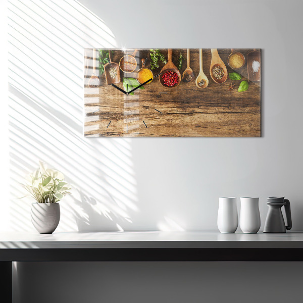 Zegar ścienny poziomy Łyżki przypraw