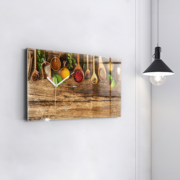 Zegar ścienny poziomy Łyżki przypraw