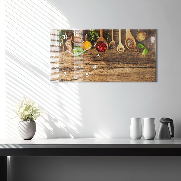 Zegar ścienny poziomy Łyżki przypraw