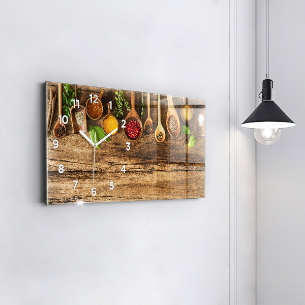 Zegar ścienny poziomy Łyżki przypraw