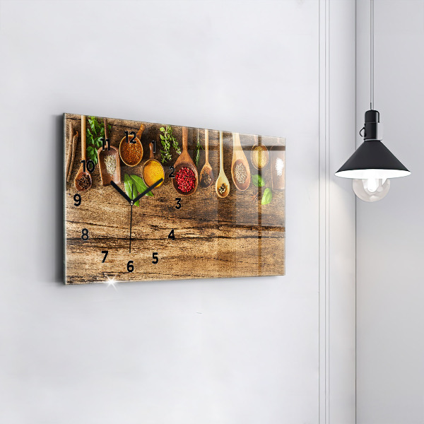 Zegar ścienny poziomy Łyżki przypraw