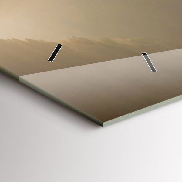 Zegar ścienny poziomy Drzewo w górach