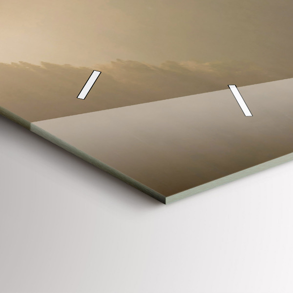 Zegar ścienny poziomy Drzewo w górach