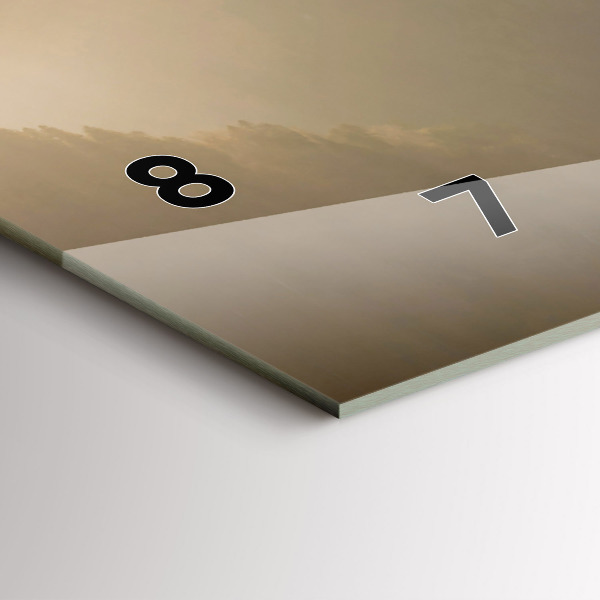 Zegar ścienny poziomy Drzewo w górach