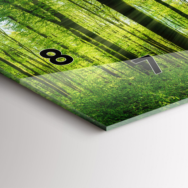 Zegar ścienny poziomy Natura las drzewa