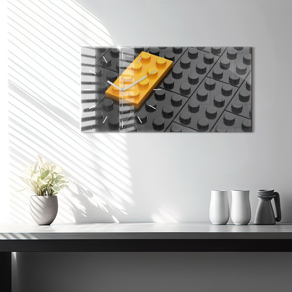 Zegar ścienny poziomy Klocki zabawkowe