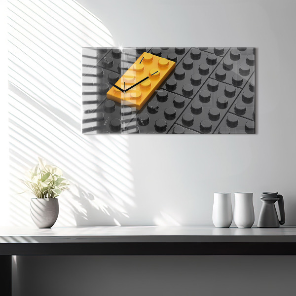 Zegar ścienny poziomy Klocki zabawkowe