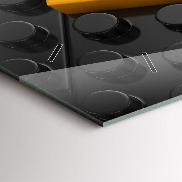 Zegar ścienny poziomy Klocki zabawkowe