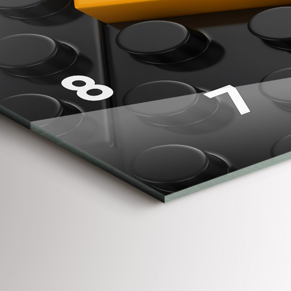 Zegar ścienny poziomy Klocki zabawkowe