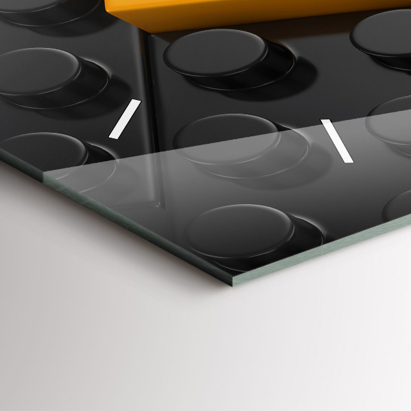 Zegar ścienny poziomy Klocki zabawkowe