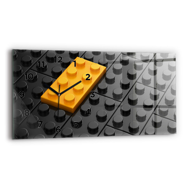 Zegar ścienny poziomy Klocki zabawkowe