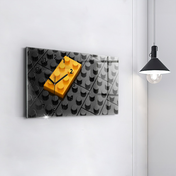 Zegar ścienny poziomy Klocki zabawkowe