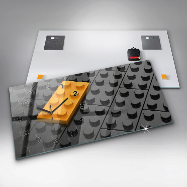 Zegar ścienny poziomy Klocki zabawkowe