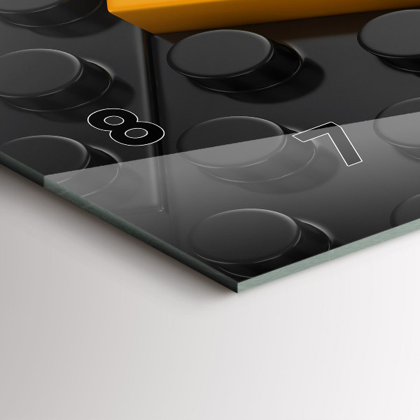 Zegar ścienny poziomy Klocki zabawkowe