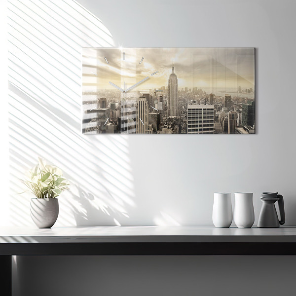 Zegar ścienny poziomy Wieżowe w Nowym Jorku