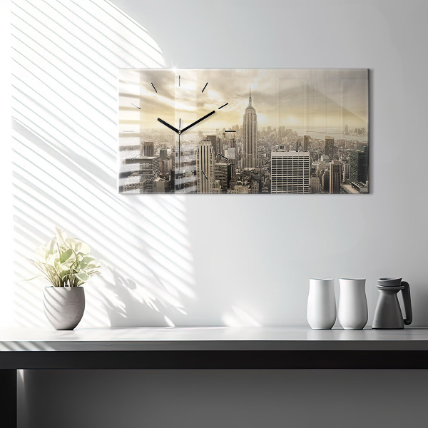 Zegar ścienny poziomy Wieżowe w Nowym Jorku