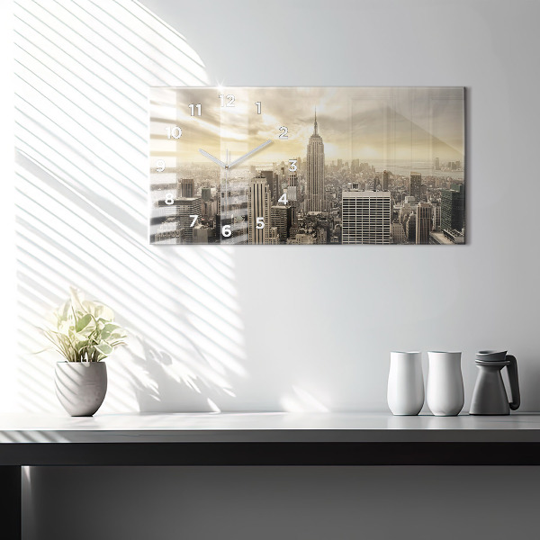 Zegar ścienny poziomy Wieżowe w Nowym Jorku