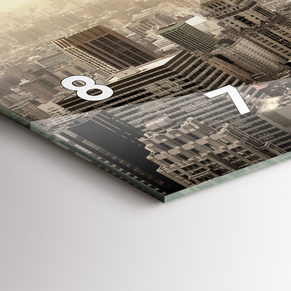 Zegar ścienny poziomy Wieżowe w Nowym Jorku