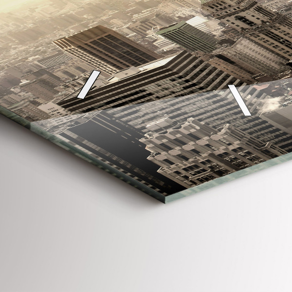 Zegar ścienny poziomy Wieżowe w Nowym Jorku