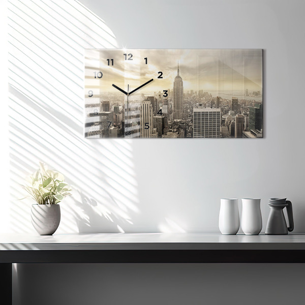 Zegar ścienny poziomy Wieżowe w Nowym Jorku