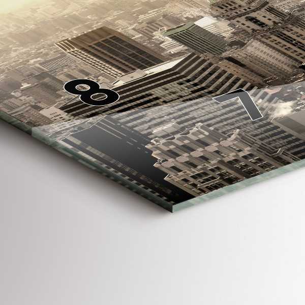 Zegar ścienny poziomy Wieżowe w Nowym Jorku