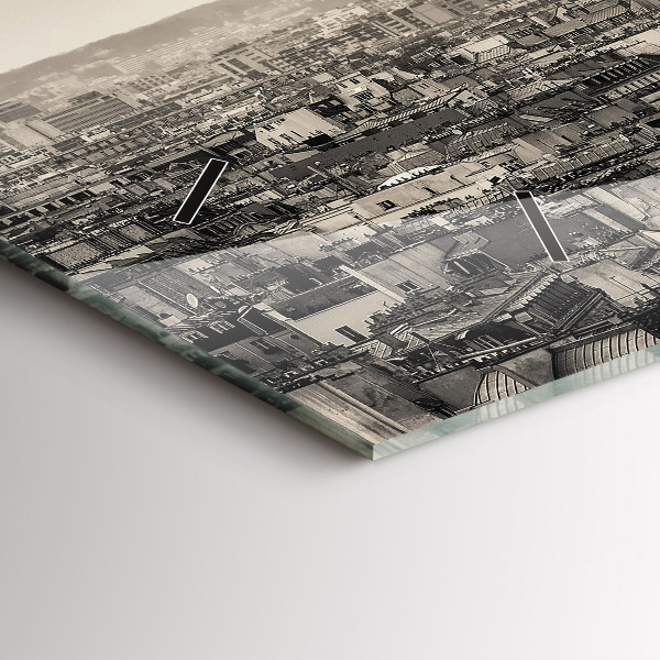 Zegar ścienny poziomy Krajobraz panorama Paryża