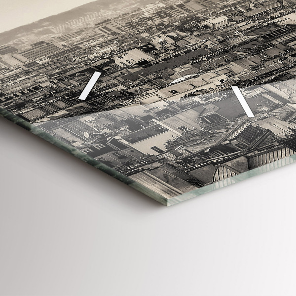 Zegar ścienny poziomy Krajobraz panorama Paryża