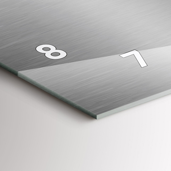 Zegar szklany poziomy Szara abstrakcja metalu