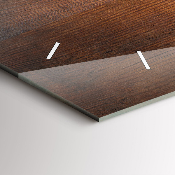 Zegar szklany poziomy Stare drewno