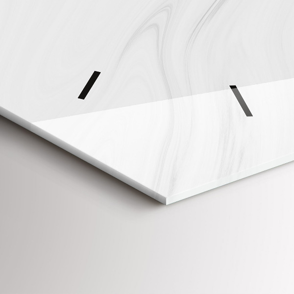 Zegar szklany poziomy Dekoracyjny marmur