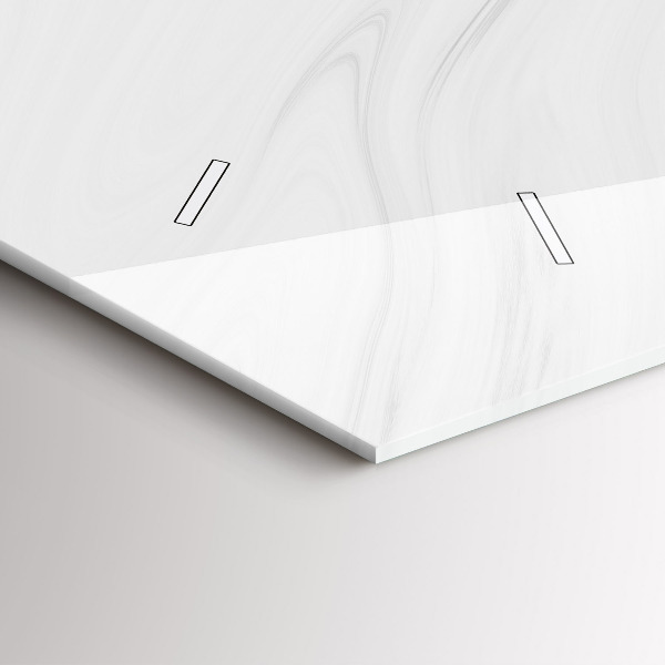 Zegar szklany poziomy Dekoracyjny marmur