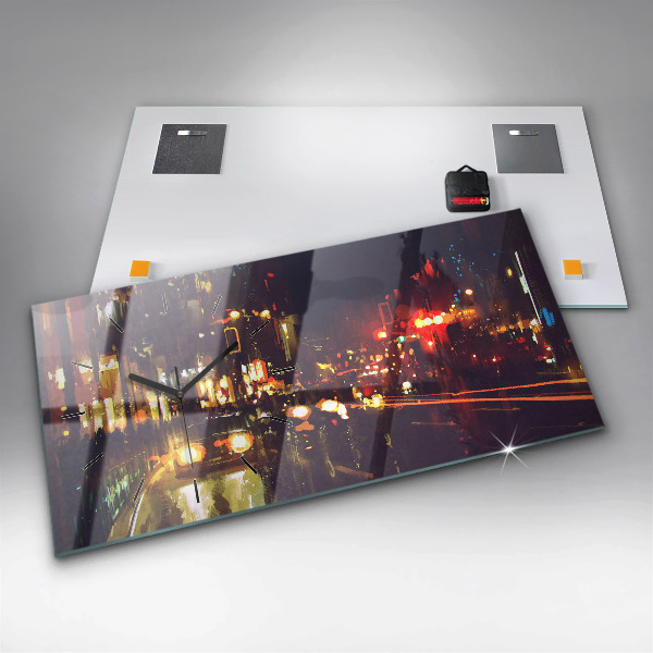 Zegar ścienny poziomy Malowane miasto