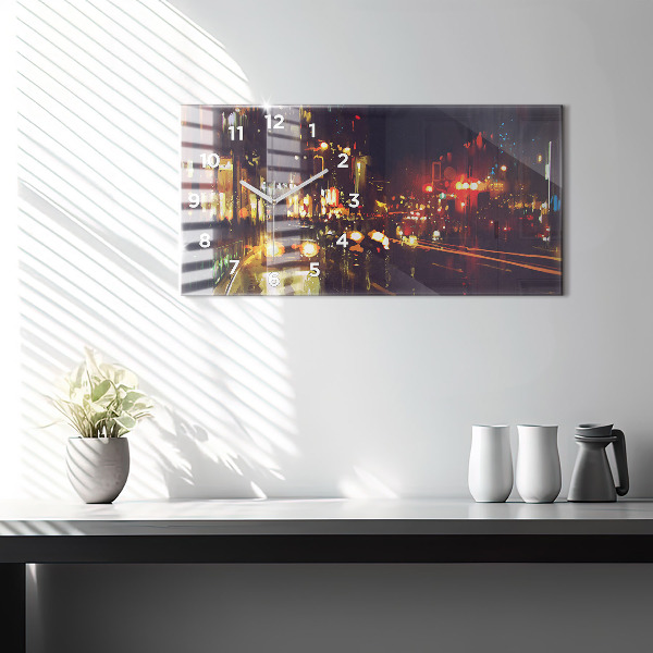 Zegar ścienny poziomy Malowane miasto