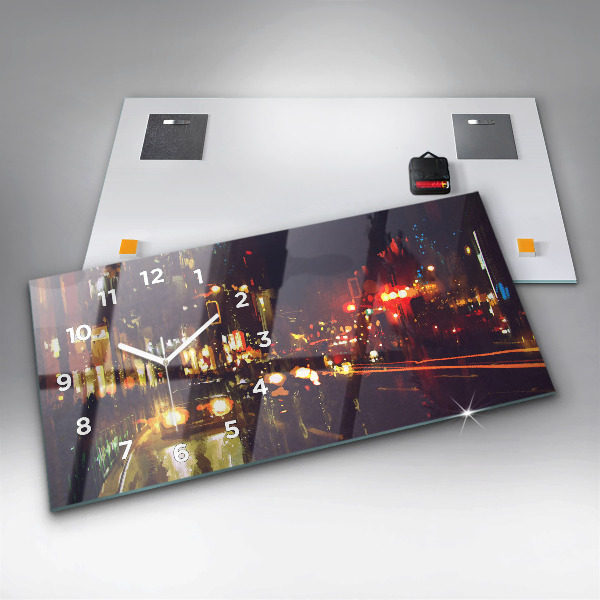 Zegar ścienny poziomy Malowane miasto