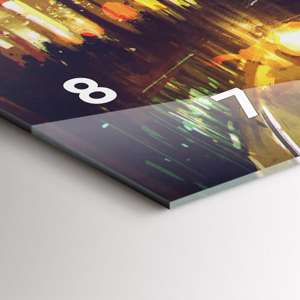 Zegar ścienny poziomy Malowane miasto