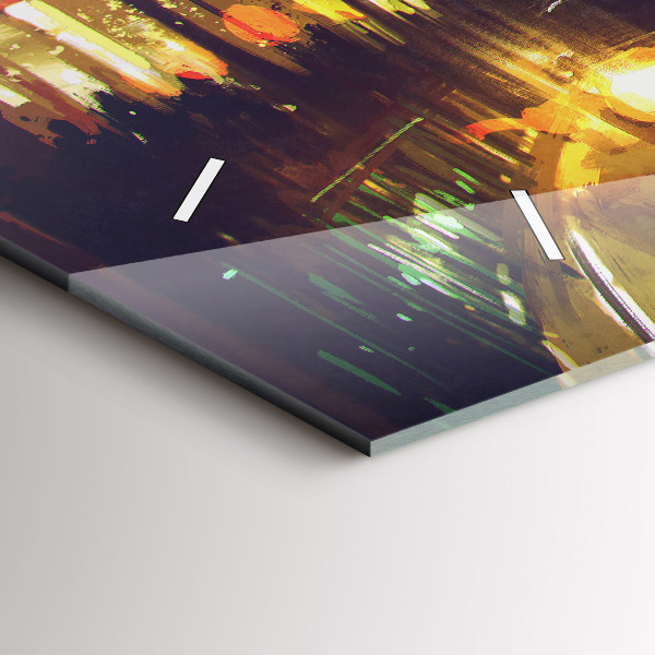 Zegar ścienny poziomy Malowane miasto