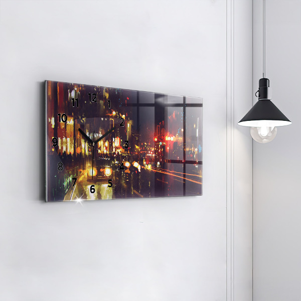 Zegar ścienny poziomy Malowane miasto