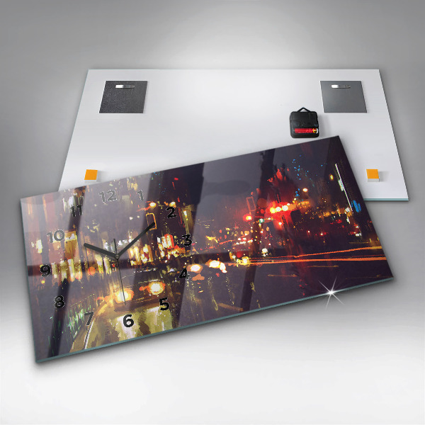 Zegar ścienny poziomy Malowane miasto