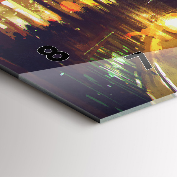 Zegar ścienny poziomy Malowane miasto