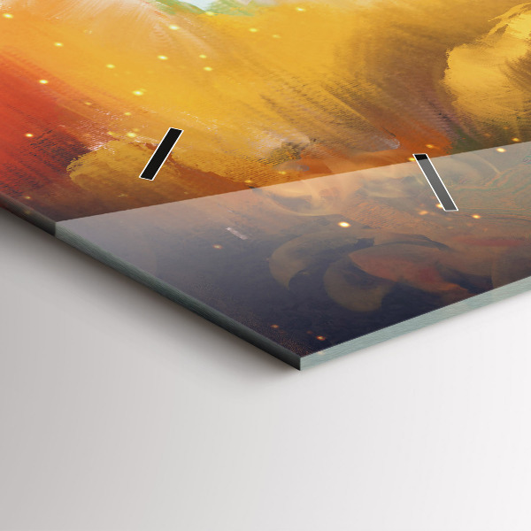 Zegar ścienny poziomy Abstrakcyjny obraz