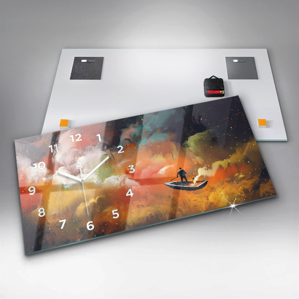 Zegar ścienny poziomy Abstrakcyjny obraz