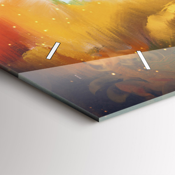 Zegar ścienny poziomy Abstrakcyjny obraz