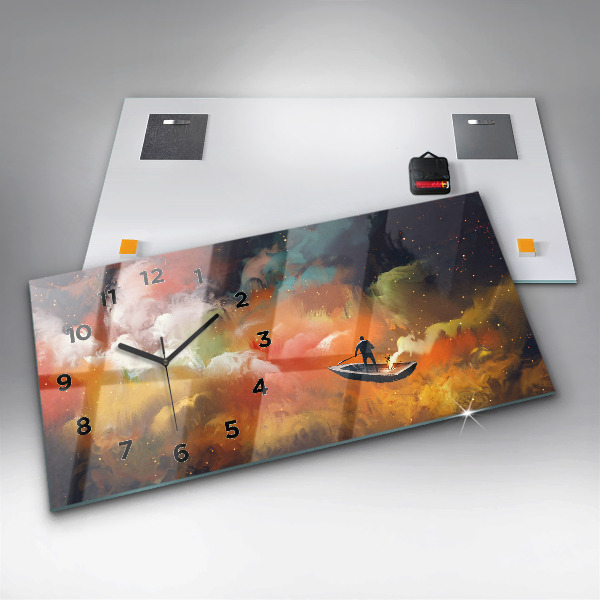 Zegar ścienny poziomy Abstrakcyjny obraz