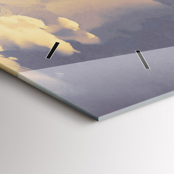 Zegar ścienny poziomy Papierowe statki